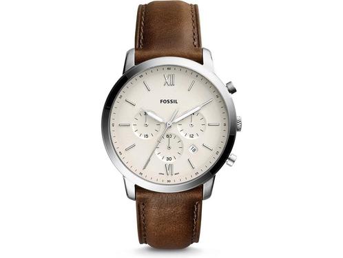Fossil Neutra FS5380 Herenhorloge 44 mm - Zilverkleurig, Sieraden, Tassen en Uiterlijk, Horloges | Heren, Zo goed als nieuw, Verzenden