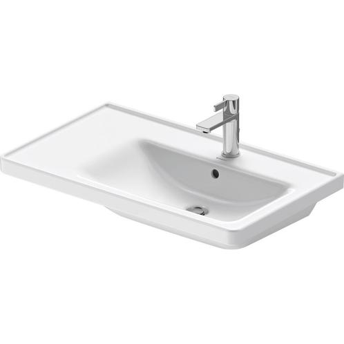 Wastafel Duravit D-Neo Rand Overloop Kraanvlak 1 Kraangat 80, Doe-het-zelf en Verbouw, Sanitair, Overige typen, Nieuw, Ophalen of Verzenden