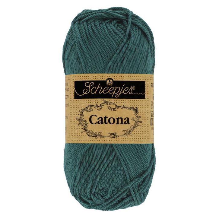 Scheepjes Catona - 10g - 244 Spruce, Hobby en Vrije tijd, Breien en Haken, Breien of Haken, Nieuw, Wol of Garen, Ophalen of Verzenden