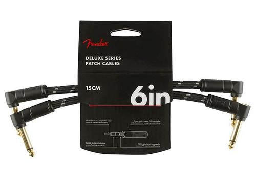 Fender Deluxe patch kabels zwart tweed 2 stuks, Muziek en Instrumenten, Instrumenten | Toebehoren, Verzenden