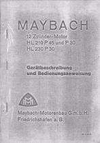 Maybach instructieboek Bedieningshandleiding Motor (Duits), Verzenden