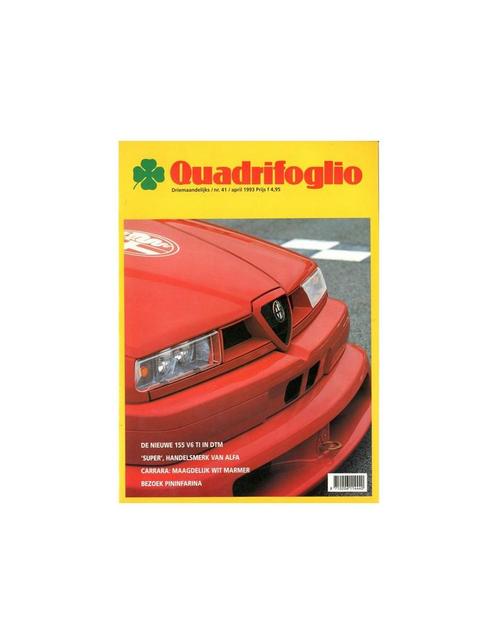 1993 ALFA ROMEO QUADRIFOGLIO MAGAZINE 41 NEDERLANDS, Boeken, Auto's | Folders en Tijdschriften, Alfa Romeo
