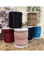 Leren koord rol 1,5mm 50m blauw, Nieuw