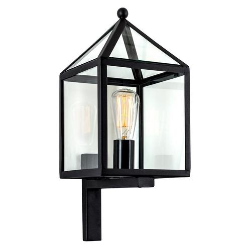 Bloemendaal Muurlamp Zwart met LED Buitenverlichting, Tuin en Terras, Buitenverlichting, Verzenden