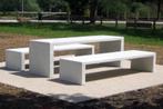 Rockwood® Urban Betonbank Massief 1.20m, Ophalen of Verzenden, Nieuw, Hout