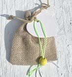 Jute giftbag met gelukspoppetje Tennisbal en pepermuntjes, Verzenden, Nieuw, Overige typen, Overige merken
