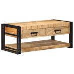 vidaXL Salontafel 90x50x38 cm massief ruw mangohout, Verzenden, Nieuw, Overige houtsoorten, 50 tot 100 cm