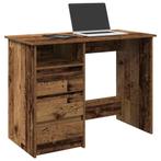 vidaXL Bureau 102x50x75 cm bewerkt hout oud houtkleurig, Huis en Inrichting, Bureaus, Verzenden, Nieuw