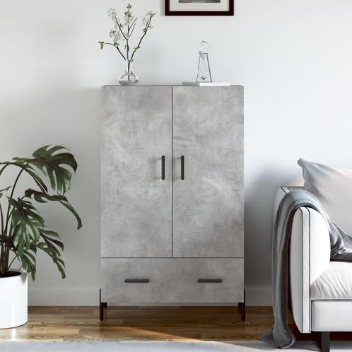 vidaXL buffetkast 69,5x31x115 cm bewerkt hout betongrijs, Huis en Inrichting, Kasten | Buffetkasten, 25 tot 50 cm, Nieuw, Overige houtsoorten