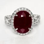 Zonder Minimumprijs - Ring - 14 karaat Witgoud, IGI 5,41 ct, Sieraden, Tassen en Uiterlijk, Ringen, Nieuw