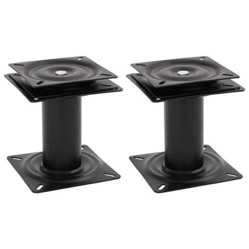 vidaXL Bootstoelpoten 2 st met 360° draaiplateau staal, Watersport en Boten, Bootonderdelen, Nieuw, Verzenden