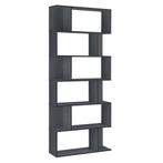 Boekenkast schap Oxford 192x80x24 cm donkergrijs, Huis en Inrichting, Kasten | Boekenkasten, Verzenden, Nieuw
