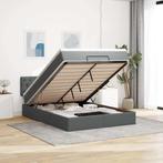 vidaXL Bed met matras 140x200 cm stof donkergrijs, Verzenden, 140 cm, 200 cm, Nieuw