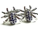 Prachtige Engelse Spider Swarovski-stijl Blauwe kristallen