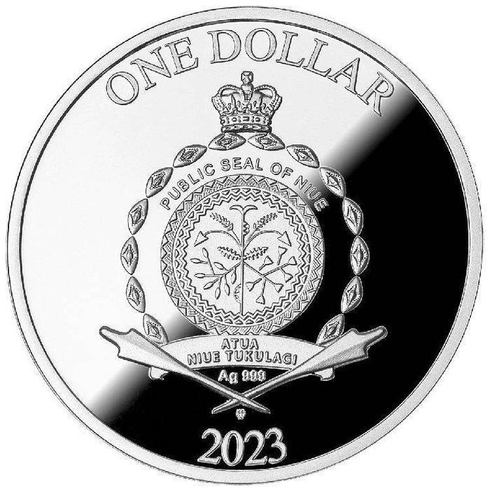 Niue. 1 Dollar 2023 Lucky You 1/2 oz Proof (.999) (Zonder, Postzegels en Munten, Munten | Europa | Niet-Euromunten