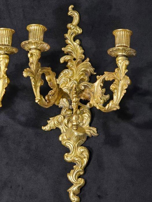 Wandkandelaar (2) - Verguld brons, Antiek en Kunst, Antiek | Meubels | Stoelen en Banken