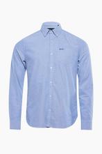 -50% Superdry  Superdry Organic cotton long sleeve oxfort sh, Verzenden, Nieuw, Blauw