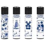 Clipper Aansteker - Delfts Blauw       1 stuks, Verzamelen, Rookartikelen, Aanstekers en Luciferdoosjes, Ophalen of Verzenden