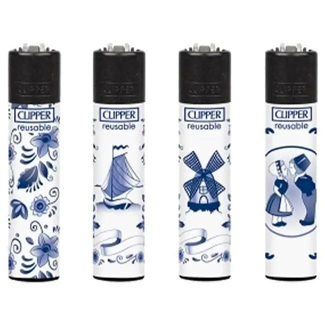 Clipper Aansteker - Delfts Blauw       1 stuks, Verzamelen, Rookartikelen, Aanstekers en Luciferdoosjes, Nieuw, Ophalen of Verzenden