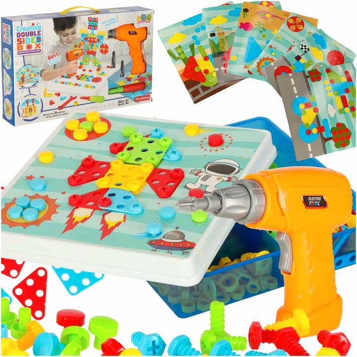 Constructie Bouwset 261-delig – Educatief Doe-Het-Zelfpakket, Kinderen en Baby's, Speelgoed | Educatief en Creatief, Ophalen of Verzenden