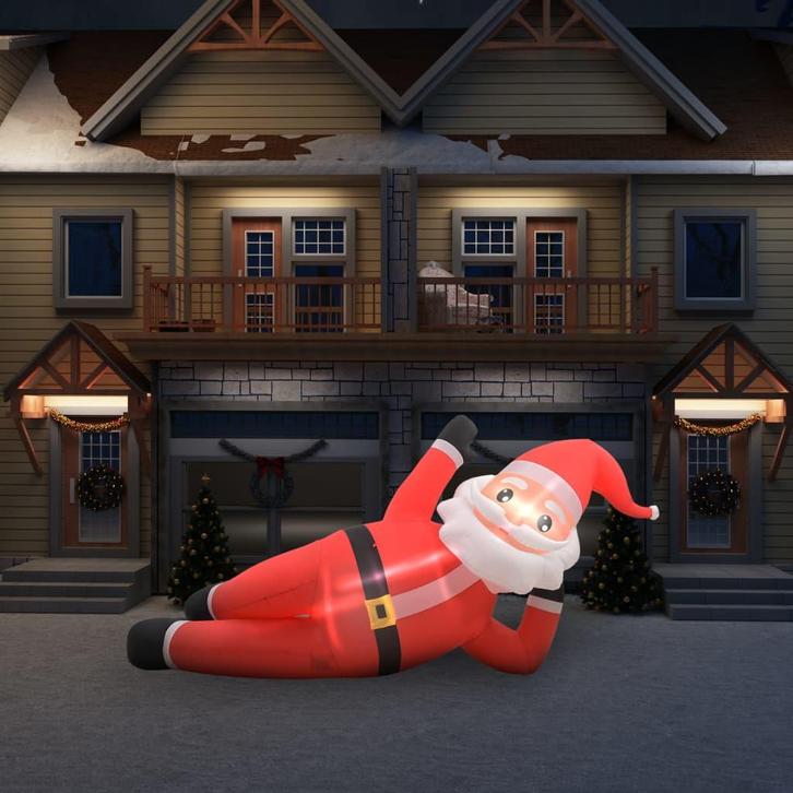 vidaXL Kerstman opblaasbaar LED XXL IP44 360 cm rood, Diversen, Kerst, Nieuw, Verzenden