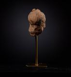 Oud-Griekenland terracotta vrouwenhoofd - 3.5 cm