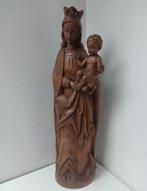 Snijwerk, Gekrönte Madonna mit Kind - Mutter Gottes mit Jesu, Antiek en Kunst