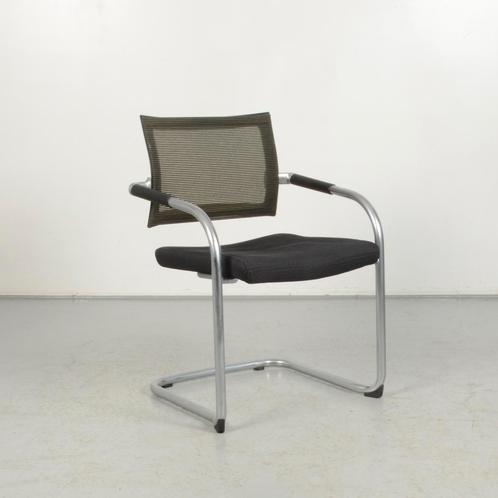 Vergaderstoel SKIN - Zwart - Mesh - Sledeframe, Huis en Inrichting, Stoelen, Ophalen of Verzenden