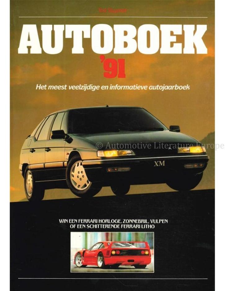 1991 AUTOBOEK JAARBOEK NEDERLANDS, Boeken, Auto's | Folders en Tijdschriften