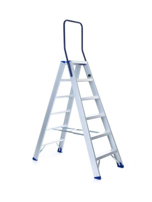 Eurostairs Dubbel Oploopbare Trap – 2 t/m 12 Treden, Doe-het-zelf en Verbouw, Ladders en Trappen, Trap, Nieuw, Verzenden