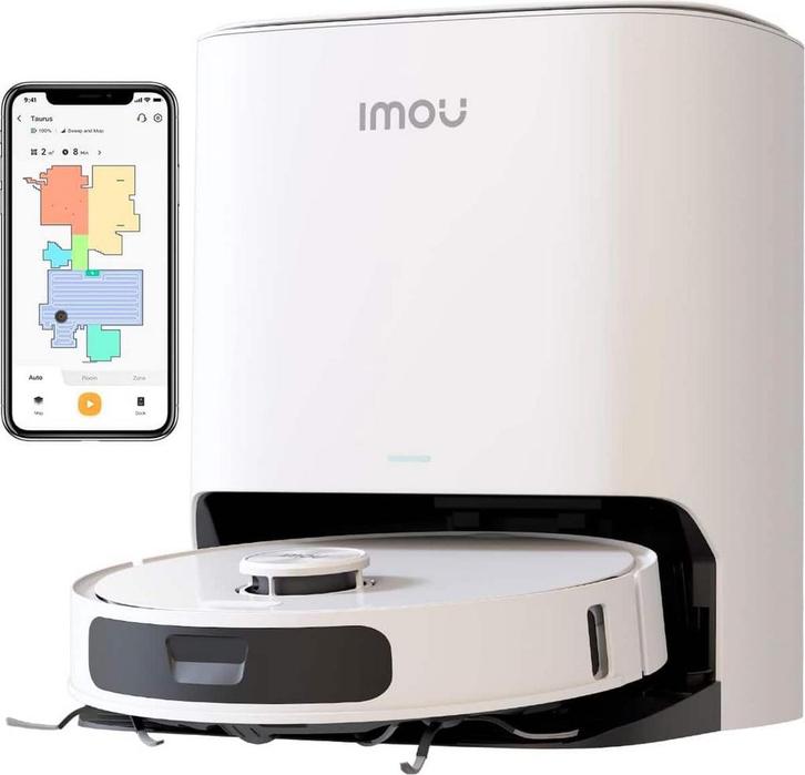 Imou RV3 Robotstofzuiger met grondinge dweilborstels -, Witgoed en Apparatuur, Stofzuigers, Zo goed als nieuw, Ophalen of Verzenden