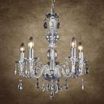 Kroonluchter 5-armig Elegance met kristallen 5xE14 chroom, Huis en Inrichting, Lampen | Kroonluchters, Verzenden, Nieuw