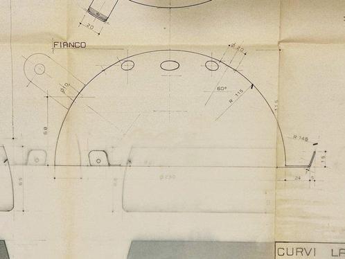 Joe Colombo - disegno per lampada Curvilampada per Kartell, Antiek en Kunst, Antiek | Meubels | Stoelen en Banken