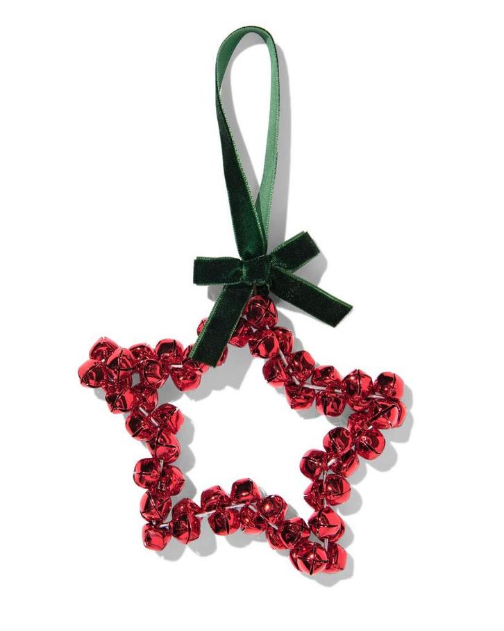 HEMA Ster belletjes 11.5x11.5cm ijzer rood 2+1 gratis, Diversen, Kerst, Nieuw, Verzenden