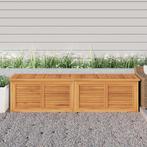 vidaXL Tuinbox met zak 200x50x55 cm massief teakhout, Verzenden, Nieuw