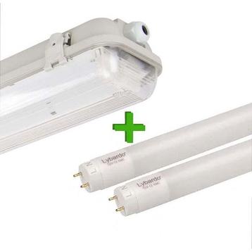 LED TL armatuur IP65 60 cm incl. 2x LED TL buis 7.6W 6000K beschikbaar voor biedingen