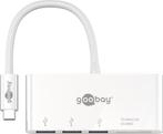 Goobay USB-C hub met 3 poorten en kaartlezer -, Audio, Tv en Foto, Fotografie | Geheugenkaarten, Nieuw, Ophalen of Verzenden