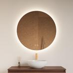 Spiegel Gliss Design Oko Koper Rond LED Verlichting 80 cm, Ophalen of Verzenden, Nieuw, Bad