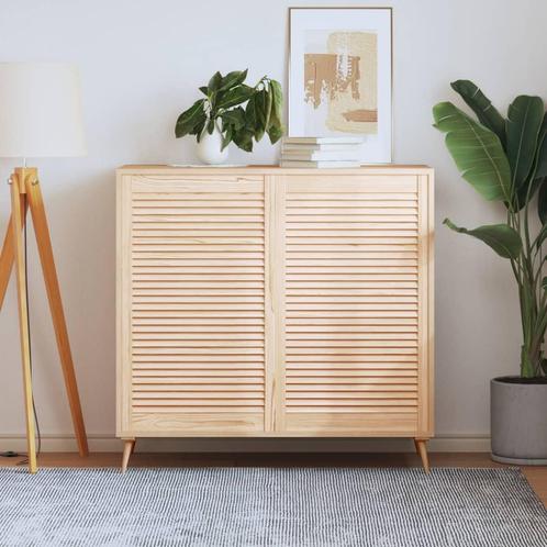 vidaXL Kastdeuren met lamellen 2 st 99,3x59,4 cm massief, Huis en Inrichting, Kasten | Overige, Nieuw, Verzenden