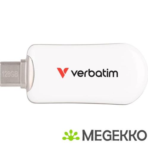 Verbatim 30229 Plectra 128GB USB-C Stick Wit, Computers en Software, RAM geheugen, Nieuw, Verzenden