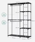 Vrijstaand Kledingrek met Dubbele Stang – Ruim Opbergrek, Huis en Inrichting, Kasten | Kledingkasten, Verzenden, Nieuw