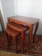 Set bijzettafels (3) - Hout - Set van drie vintage tafeltjes, Antiek en Kunst, Curiosa en Brocante