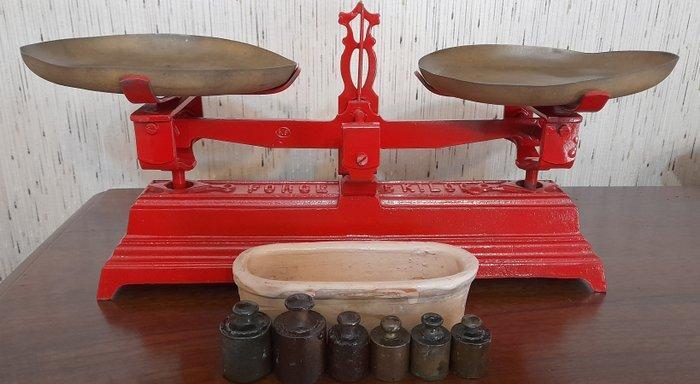 Weegschaal - gietijzer, ijzer, brons, Antiek en Kunst, Curiosa en Brocante