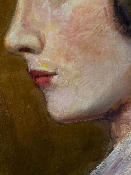 Italiaanse school (XX) - Ritratto di giovane donna, Antiek en Kunst, Kunst | Schilderijen | Klassiek