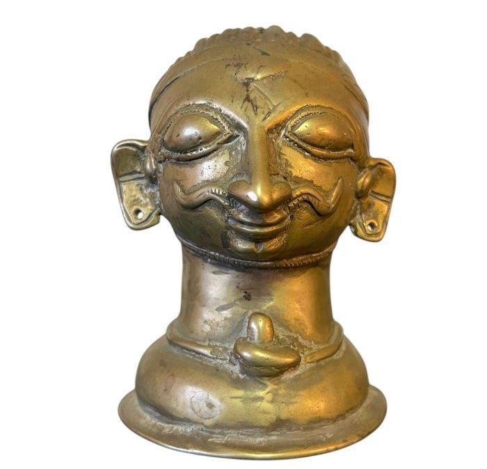 Beeldje - Shiva Mukhalinga - Brons, Antiek en Kunst, Kunst | Niet-Westerse kunst