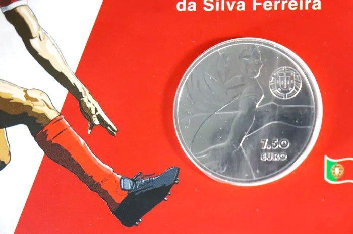 EUSÉBIO - 2016 - Zilveren munt met een nominale waarde van, Verzamelen, Overige Verzamelen