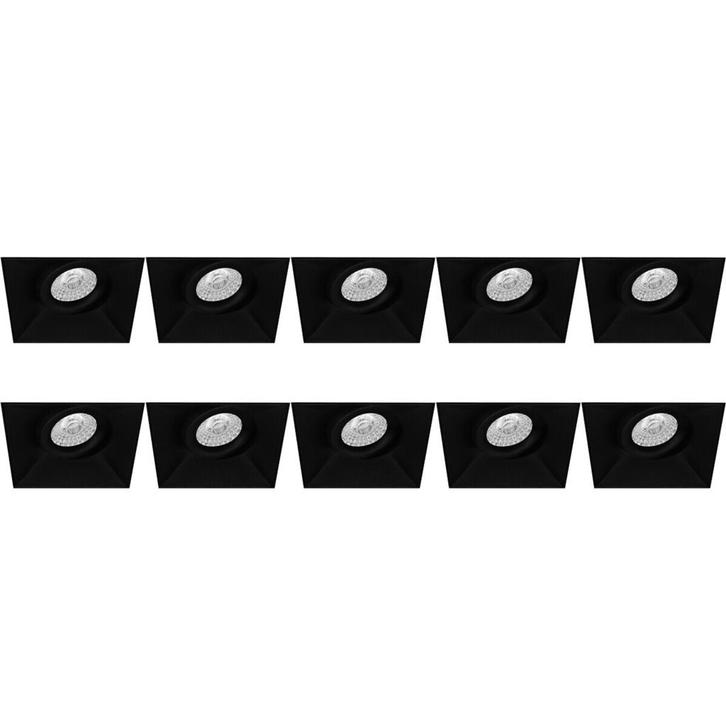 10x Spot Armatuur - GU10 Inbouwspot - Pragmi Nivas Pro, Huis en Inrichting, Lampen | Spots, Plafondspot of Wandspot, Nieuw, Led