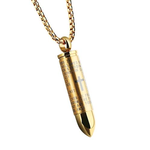 Fako Bijoux® - Religieuze Kruis Kogel Hanger - Bullet, Sieraden, Tassen en Uiterlijk, Kettingen, Verzenden