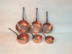 Pan - Koper - 6x koperen steelpan