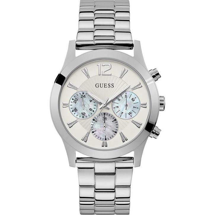 Guess Skylar Dames Horloge 42 mm - Zilverkleurig, Sieraden, Tassen en Uiterlijk, Horloges | Dames, Verzenden